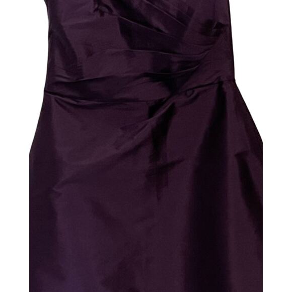 Alfred Sung Dress Womens Size 4 Formal Purple Strapless Ruched 90s Y2K Vintage - Picture 5 of 8